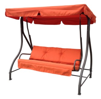 Iron Steel Frame Swing Bed Chair With Cushion 