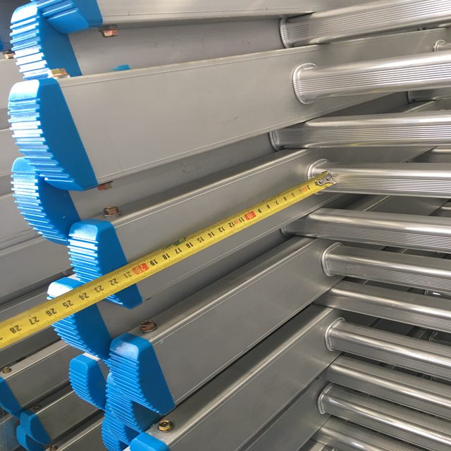 Escalera recta de aluminio de andamios de material de construcción de 6M
