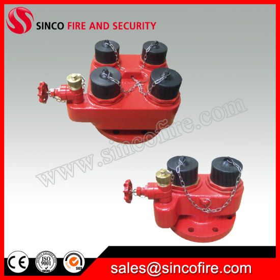 BS336 Oblique Fire Hydrant Landing Valve with Cap and Chain