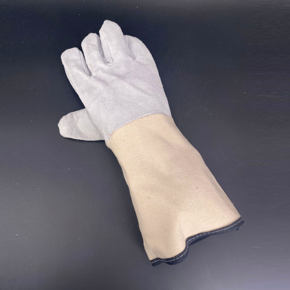 safety gloves suede leather good quality abrasion resistance