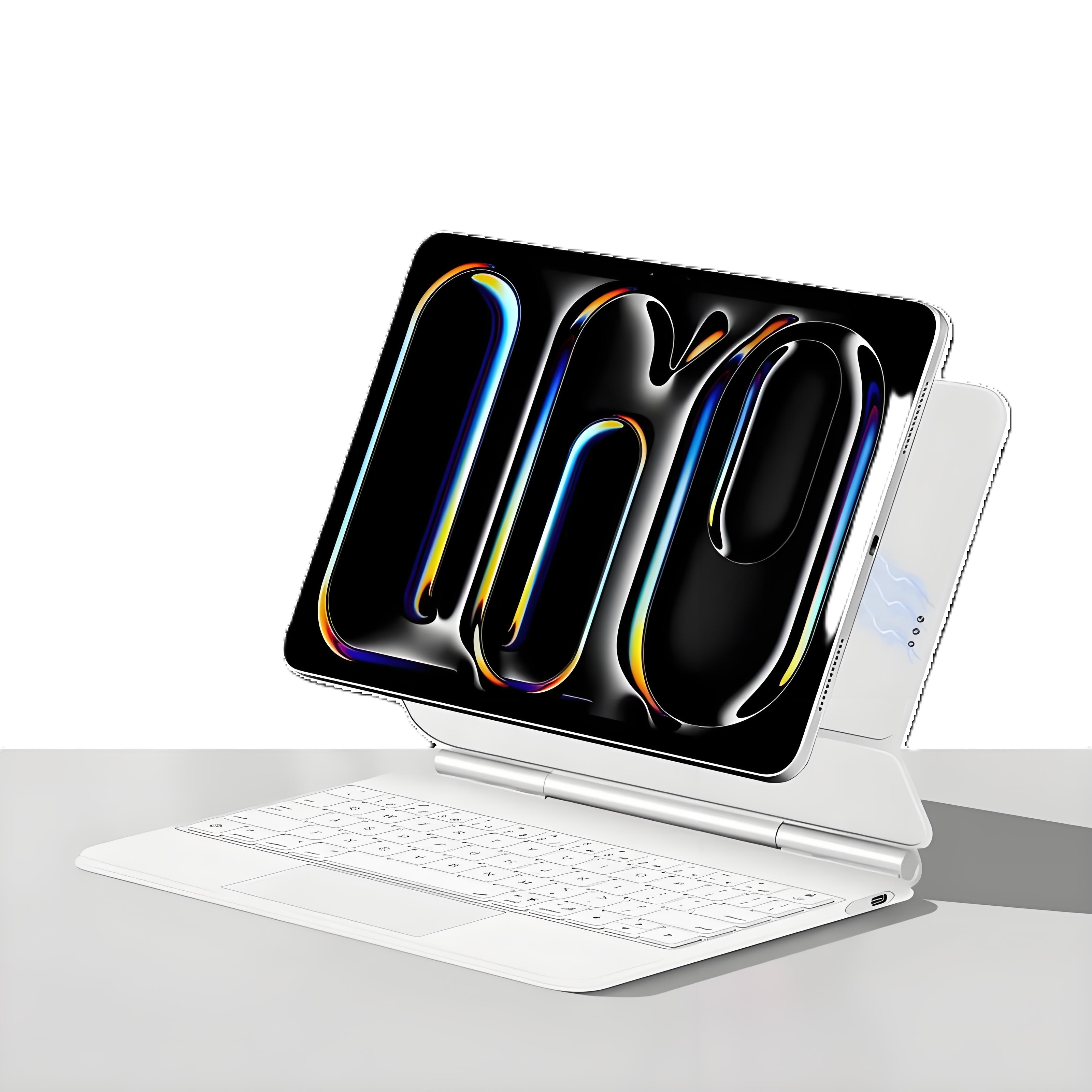ALQUEIA APPLE 2024 Pro Fast New Keyboard l Numeric keypad · Touch ID · Amazing typing & trackpad · Black white ALQUEIA APPLE 2024 Pro Nuevo teclado rápido l Teclado numérico · Touch ID · Escritura y trackpad increíbles · Negro blanco