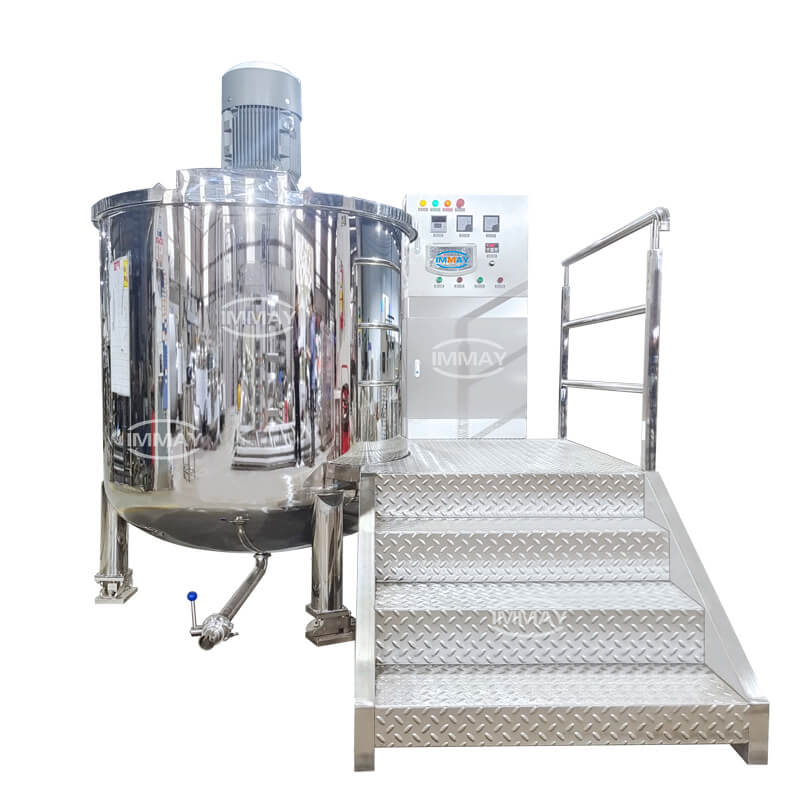 Stainless steel weighing mixing tank for liquid and paste Tanque mezclador de pesaje de acero inoxidable para líquido y pasta.