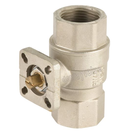 Válvula de bola de latón del cojín de montaje de 2 piezas de alta calidad de la fábrica de China