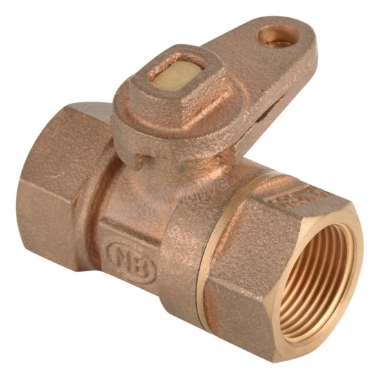 Válvula de bola bloqueable antirrobo de bronce OEM / ODM