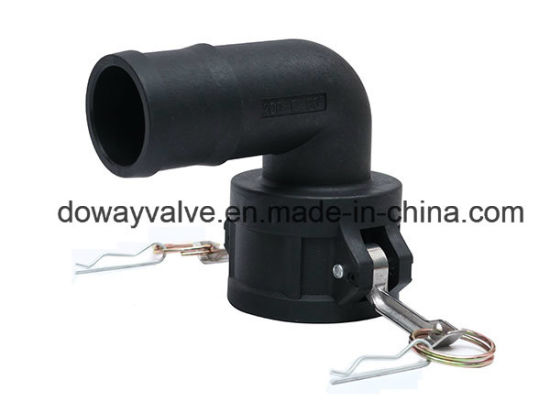Acoplador Camlock de 90 codos de plástico