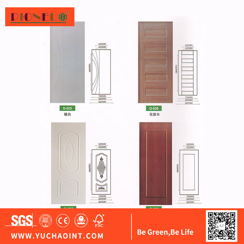 Wood HDF Molded Melamine Faced Door Skin