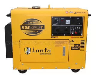 High Quality Customized 50Hz 60Hz Air Cooled 5KVA 5KW 5.5KVA 5.5KW 6.5kw 6500W 7.5KVA 7500W Super Silent Diesel Generator
