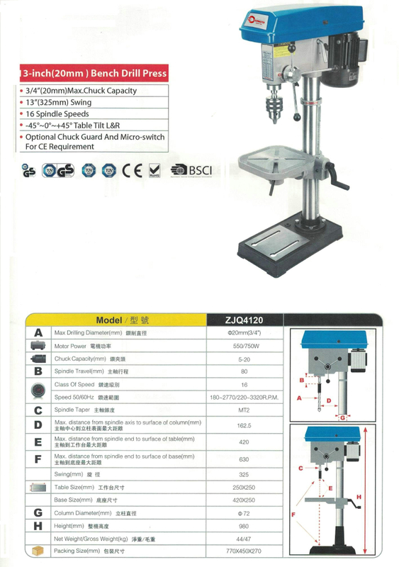 DRILL PRESS ZJQ4120