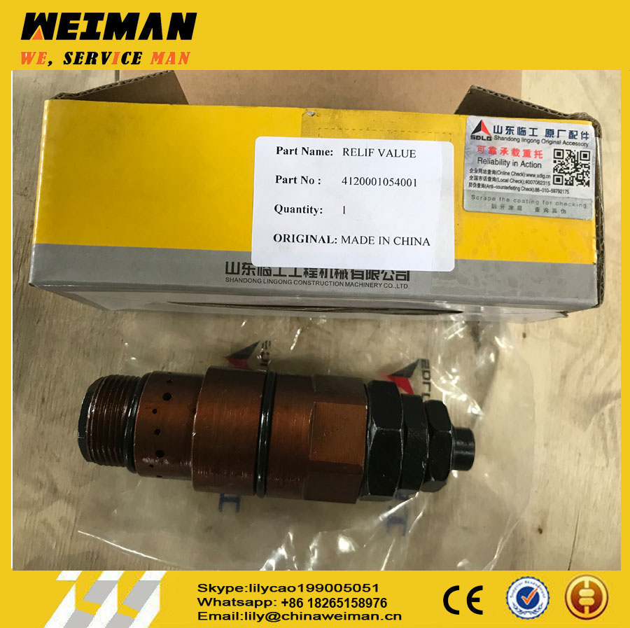 Sdlg Spare Parts 4120001054001 RELIEF VALVE D32.2a-00 for LG958 WHEEL LOADER