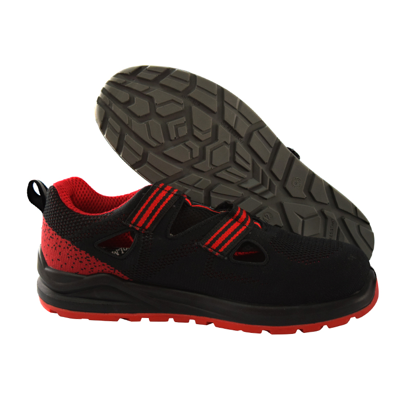 good price rubber outsole low cut steel toe red color tongue wing construction safety shoes Calzado de seguridad