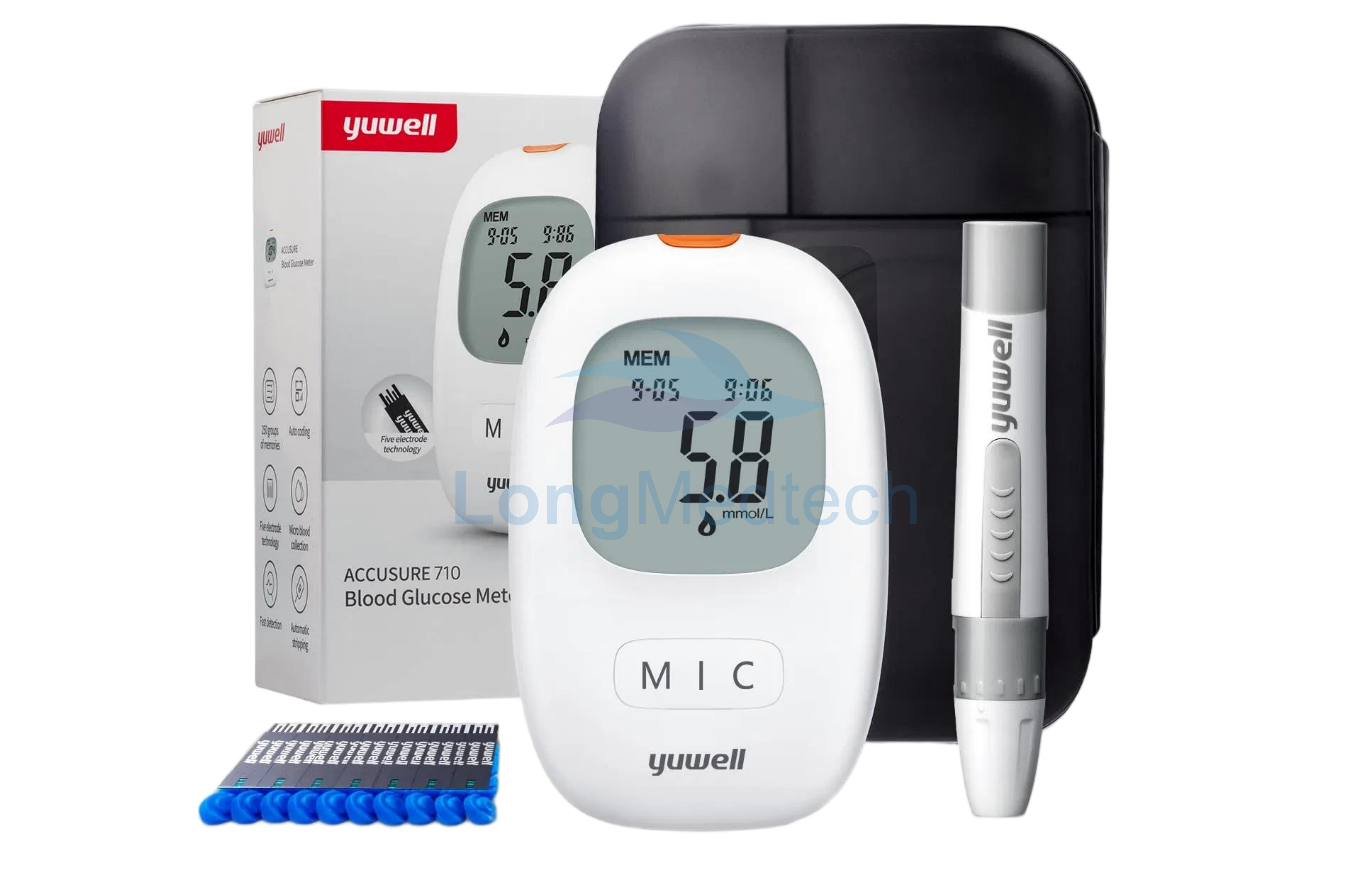 Glucomètre-Machine-Compteur-Surveillance-Appareil-Médical-Ménage-Yuwell-710-580-510-310(1)