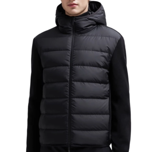 Pufferjacke mit Kapuzenkragen