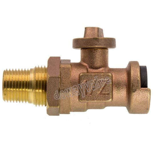 Valve de compteur d'eau en bronze connectée par tuyau avec le fabricant ISO