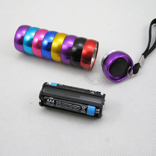 Rainbow Colorful Body 6 LED Flashlight