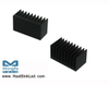 XLA-93-M3-B-N Xicato XLM passive LED Heat Sink 43mm(W) 26mm(H) 80mm(L) M3 black anodizing