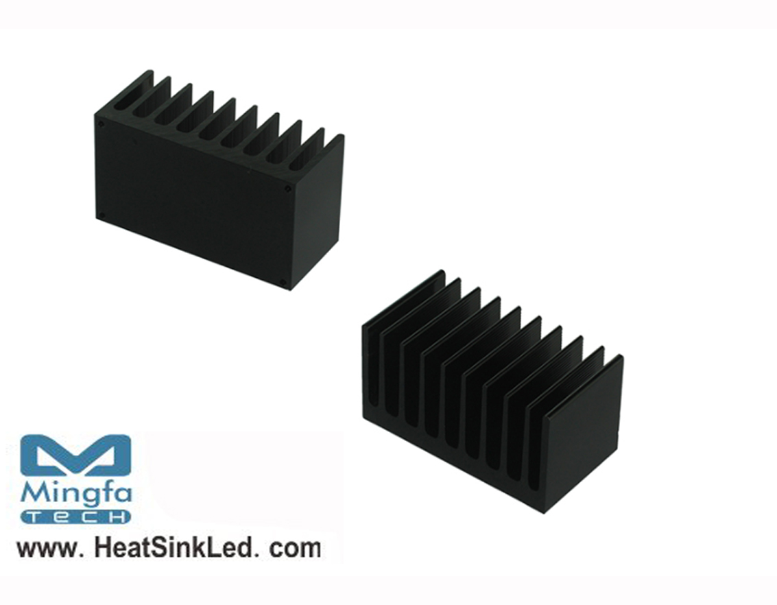 XLA-93-M3-B-N Xicato XLM passive LED Heat Sink 43mm(W) 26mm(H) 80mm(L) M3 black anodizing