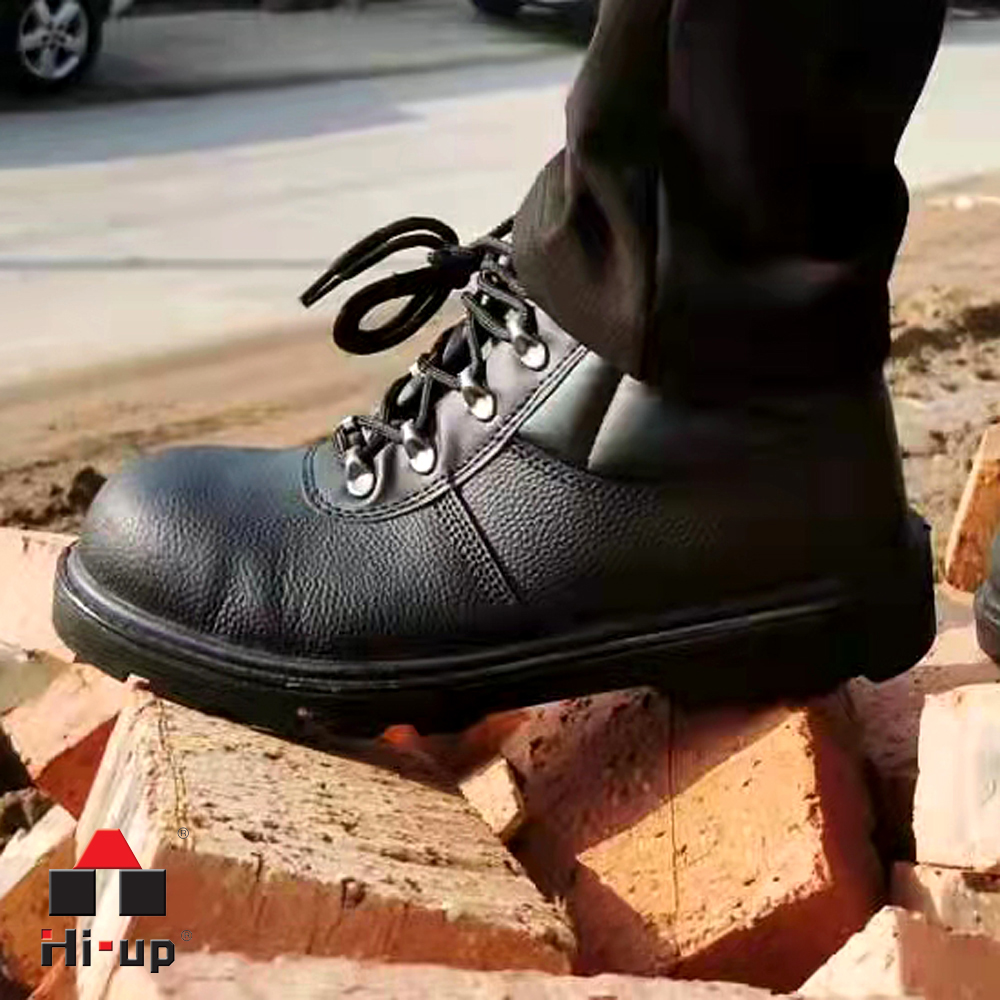 Manufacturer Wholesale supply Embossed cow leather work boots Steel toe men safety shoes trabajo zapato