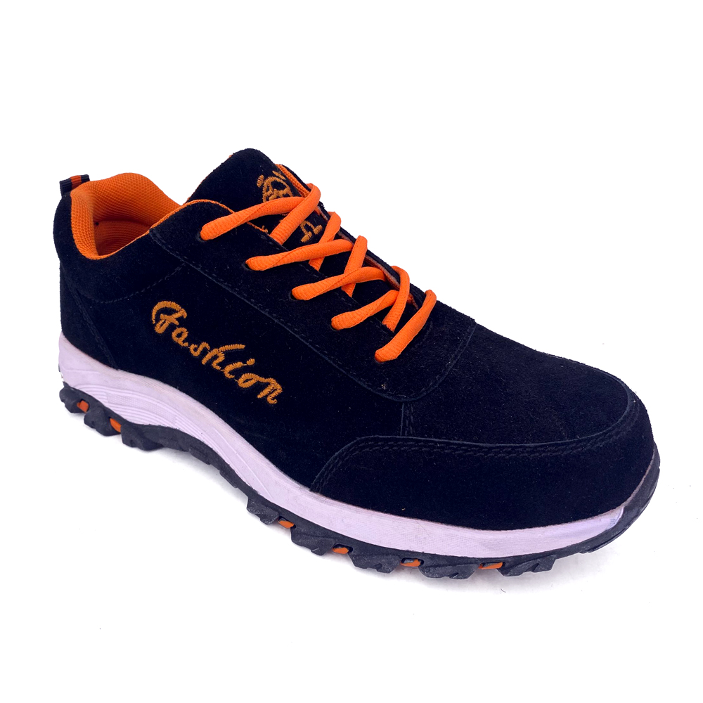Basic Styles Safety Shoes Genuine Leather Upper with Composite Toe Orange 20kV Electrical Hazard Protection