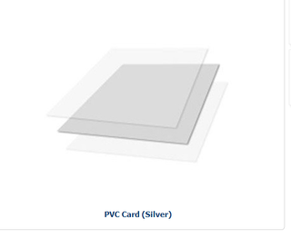 Tarjeta inmediata del PVC que hace el material - plata