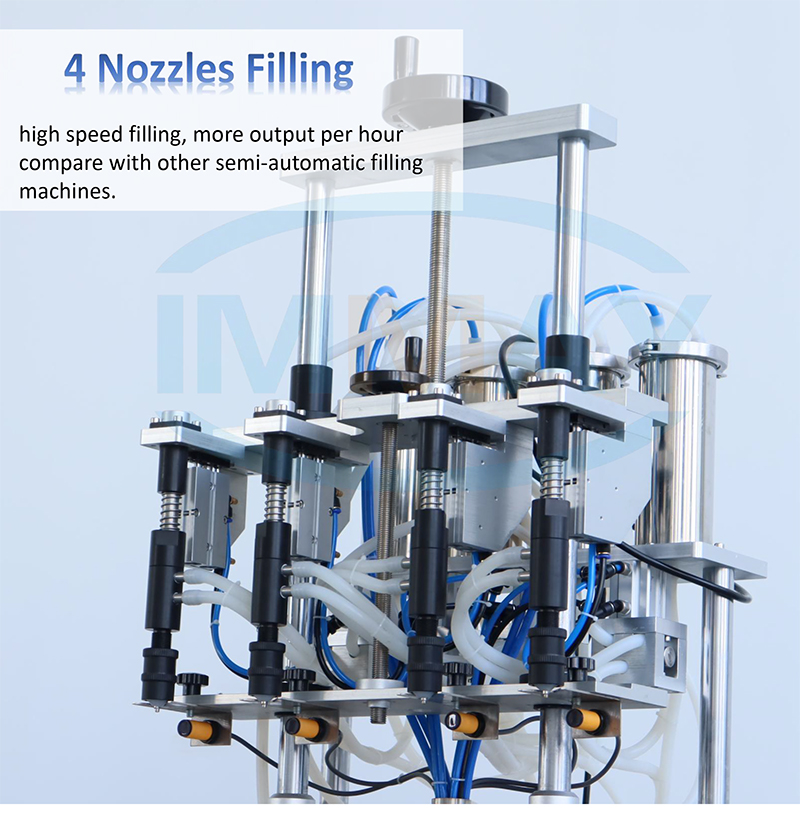 Semi automatic perfume bottle filling machine Halbautomatische Parfümflaschen-Abfüllmaschine
