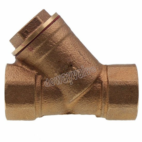 Colador de bronce de diseño Pn25 con filtro de acero inoxidable