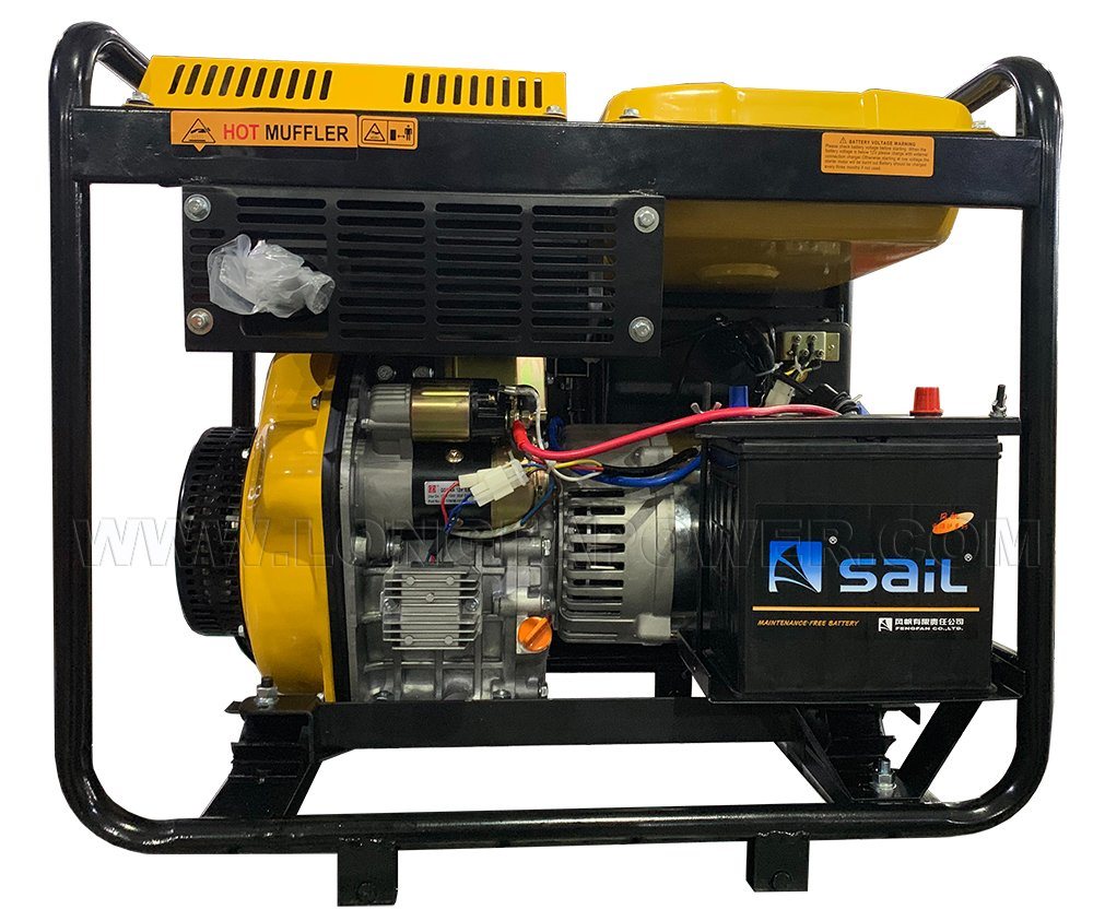 5kw 6kw 7kw 8kw LF186 10HP Open Frame Portable Single/ Three Phase Diesel Generator 