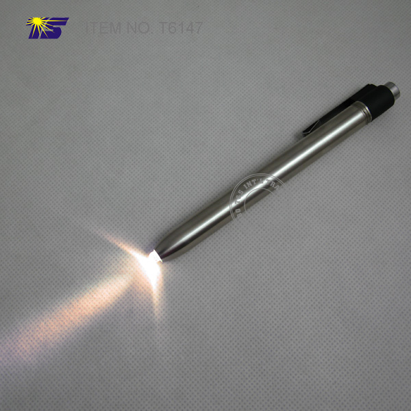 Stainless Steel 2*AAA LED Penlight Warm Daylight