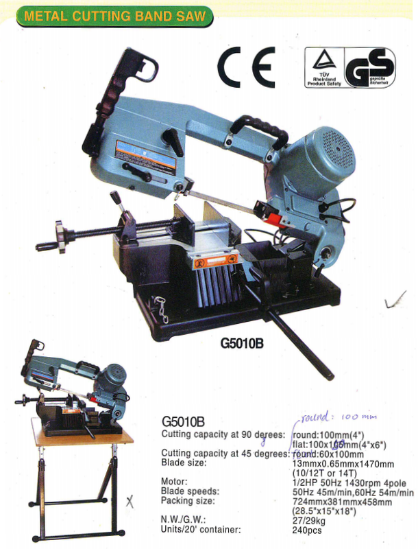 METAL CUTTING BAND SAW G5010B