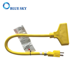 Cable de alimentación eléctrica de extensión amarilla de 60 cm para aspiradoras
