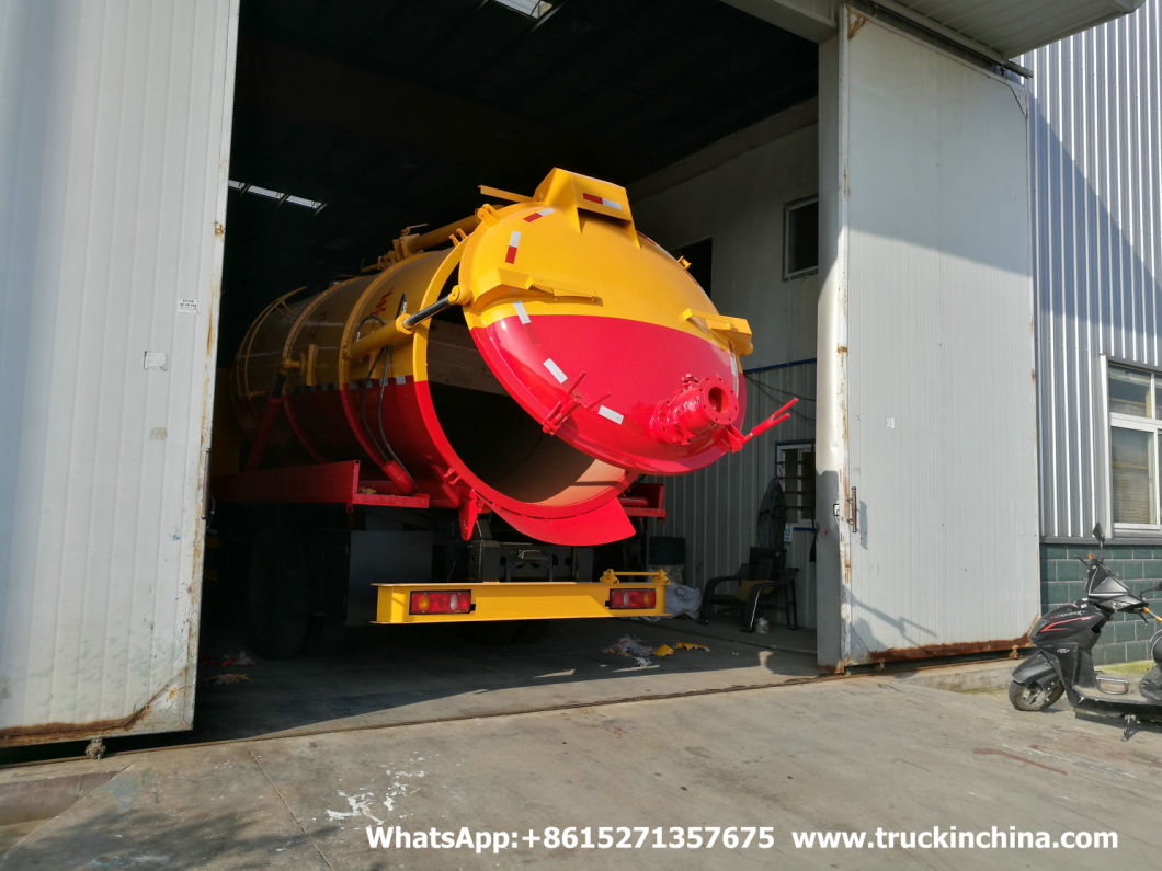 Sewer Vacuum Cesspit Tankers Mounted on Trucks (VAC Tank Lined PE or