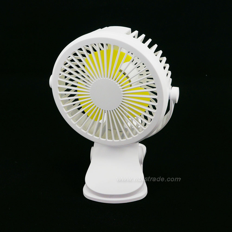 3 Speeds 5 Inch Mini Table Fan Clip Fan with night light