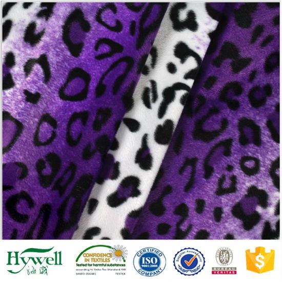 Leopardo Impresión Súper Suave Velour Hywell Textile