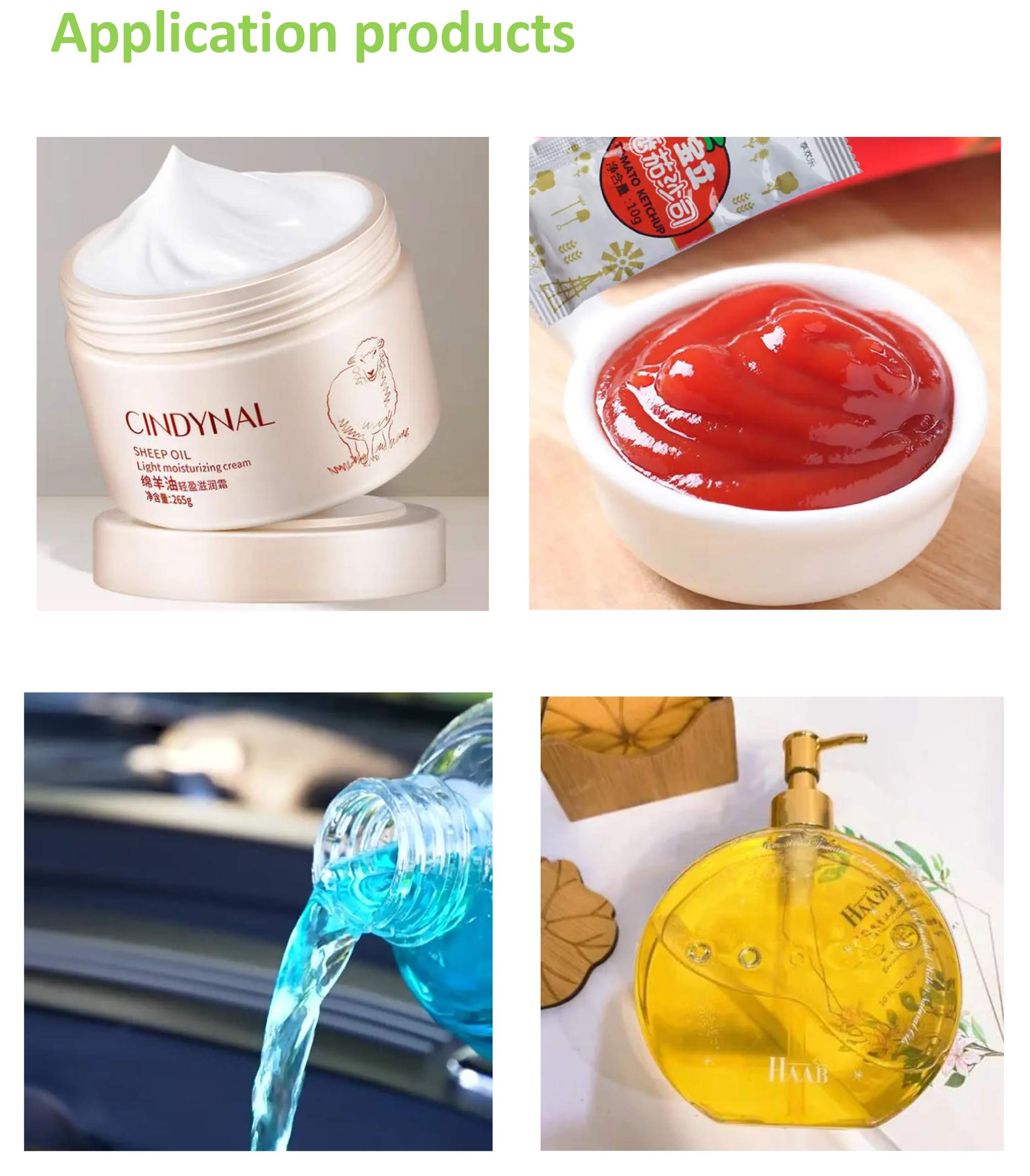 Application products Anwendungsprodukte