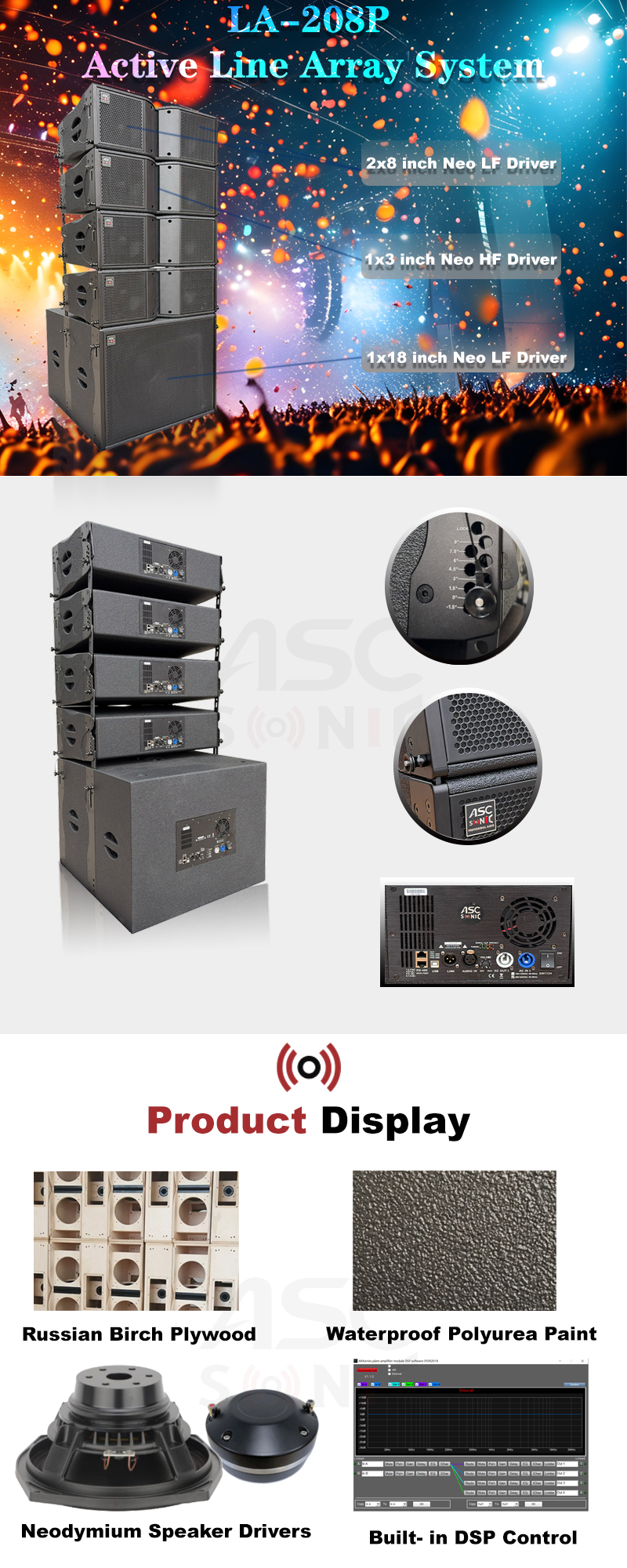 LA208P-active-line-array-products-details LA208P-active-line-array-products-details