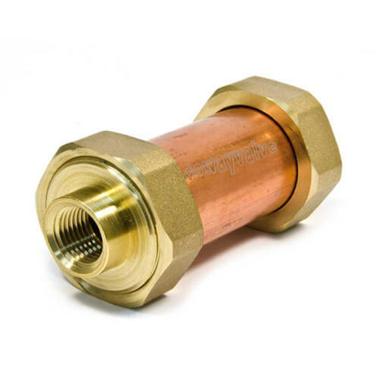 Válvula de retención doble sin plomo con cuerpo de cobre roscado hembra