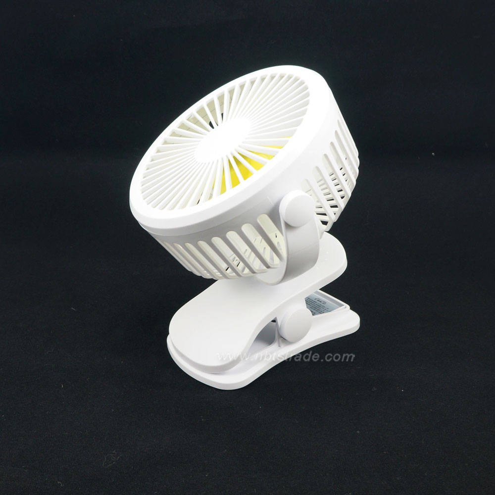3 Speeds 5 Inch Mini Table Fan Clip Fan with night light