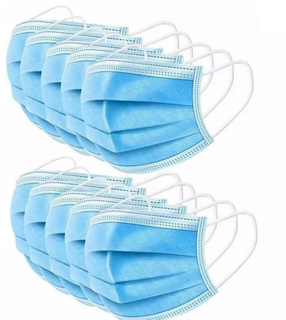 Non-woven disposable Face Mask 3ply face mask disposable with tie-on BFE>99%