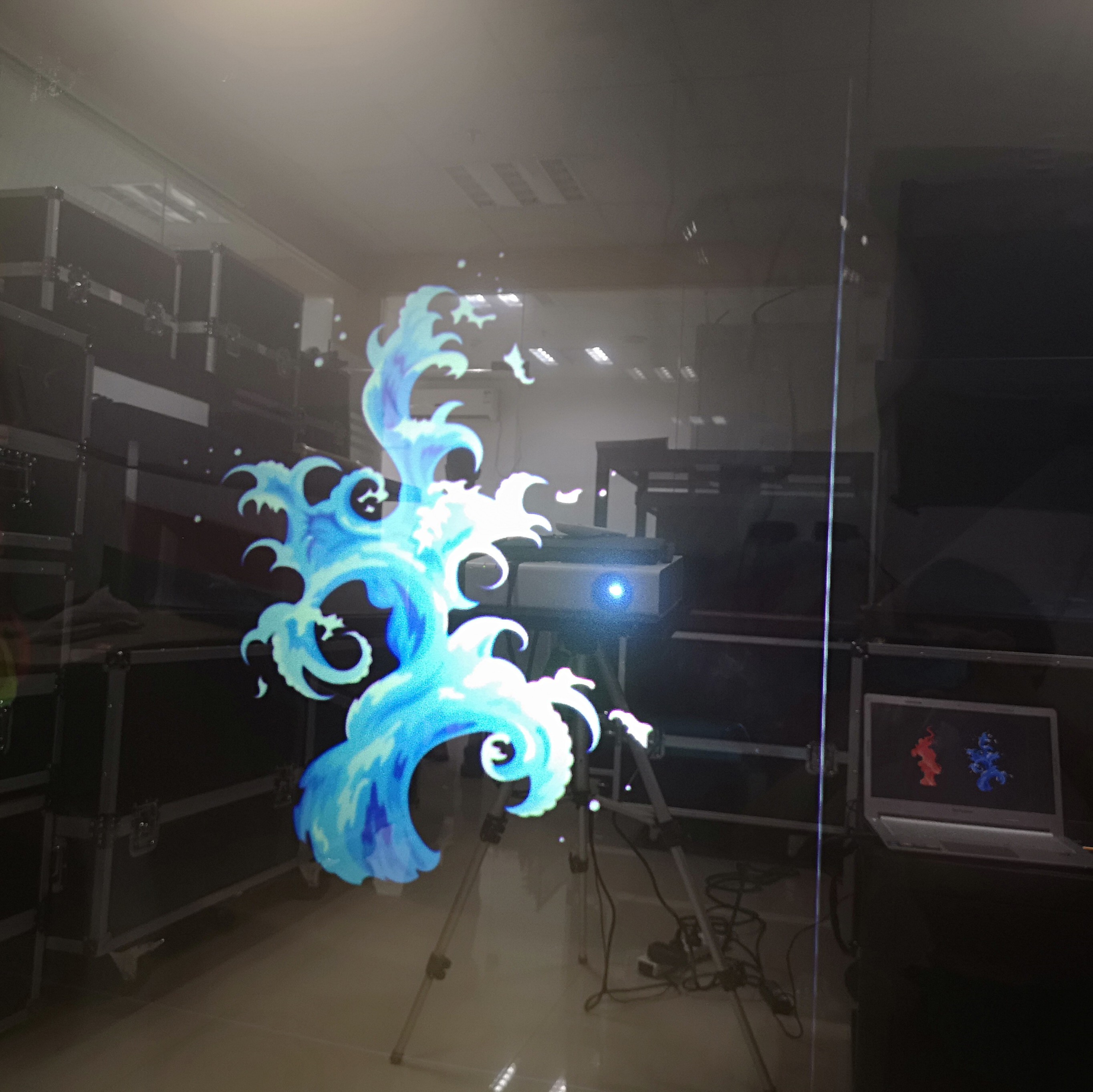 3d holographic glass paintings