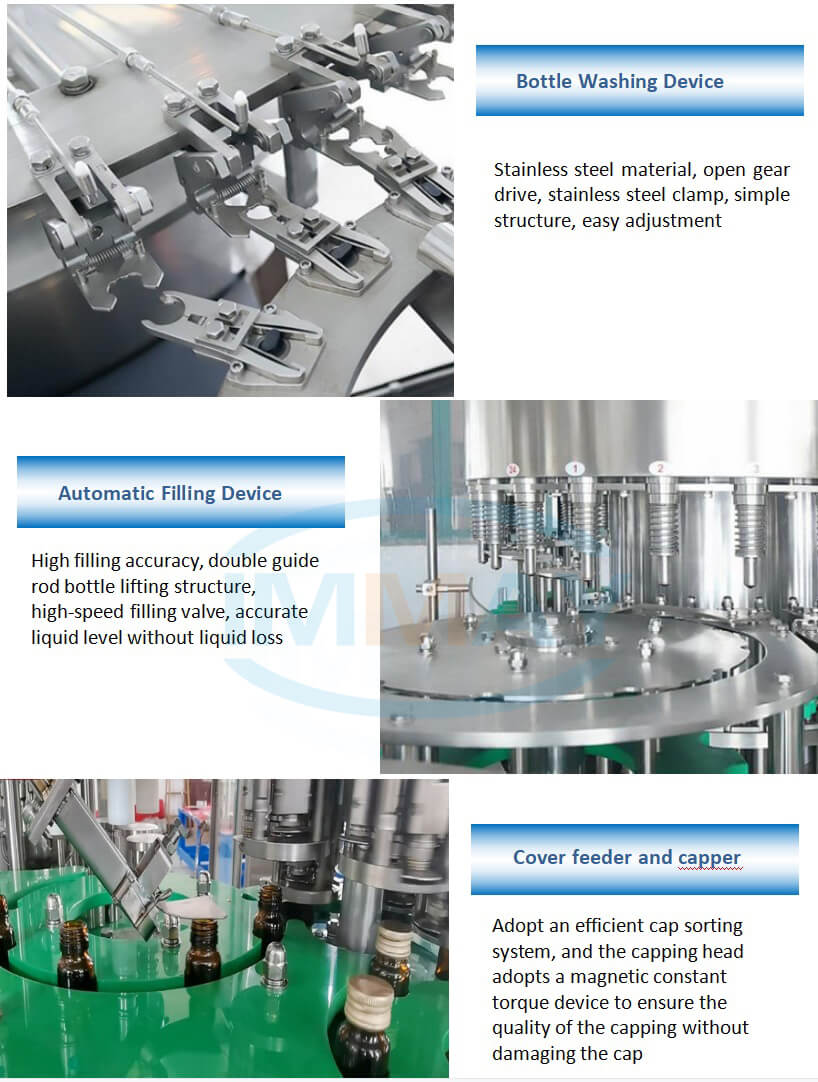 Automatic beverage filling machine Riempitrice automatica di bevande