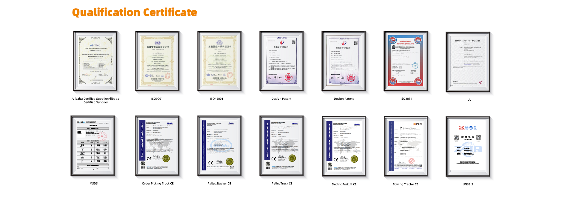 NRT forklifts certificate Certificado de montacargas NRT