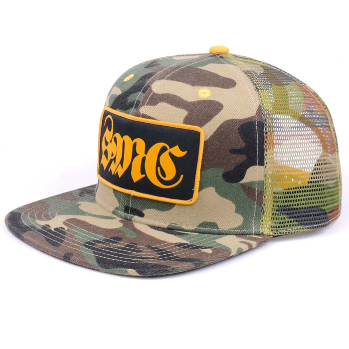 Flat brim camo Trucker mesh cap Buy hat, flat brim cap, camo cap