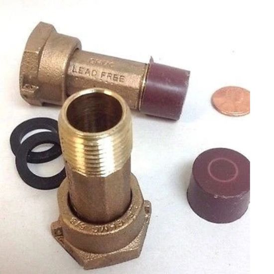 Écrou de compteur 5/8 "en laiton sans plomb X 1/2 " accouplements de compteur d'eau NPT mâle