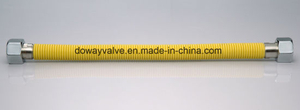 Manguera de gas natural flexible corrugada amarilla SS