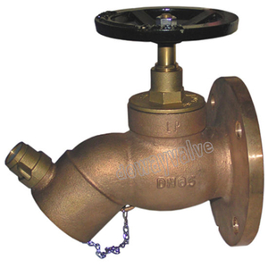 Válvula de boca de incendios de bronce con patrón de babero