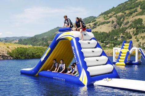 Giant Inflatable Water Slide For Adult,Custom Pool Float Water Park Slides Inflatable Island Slide