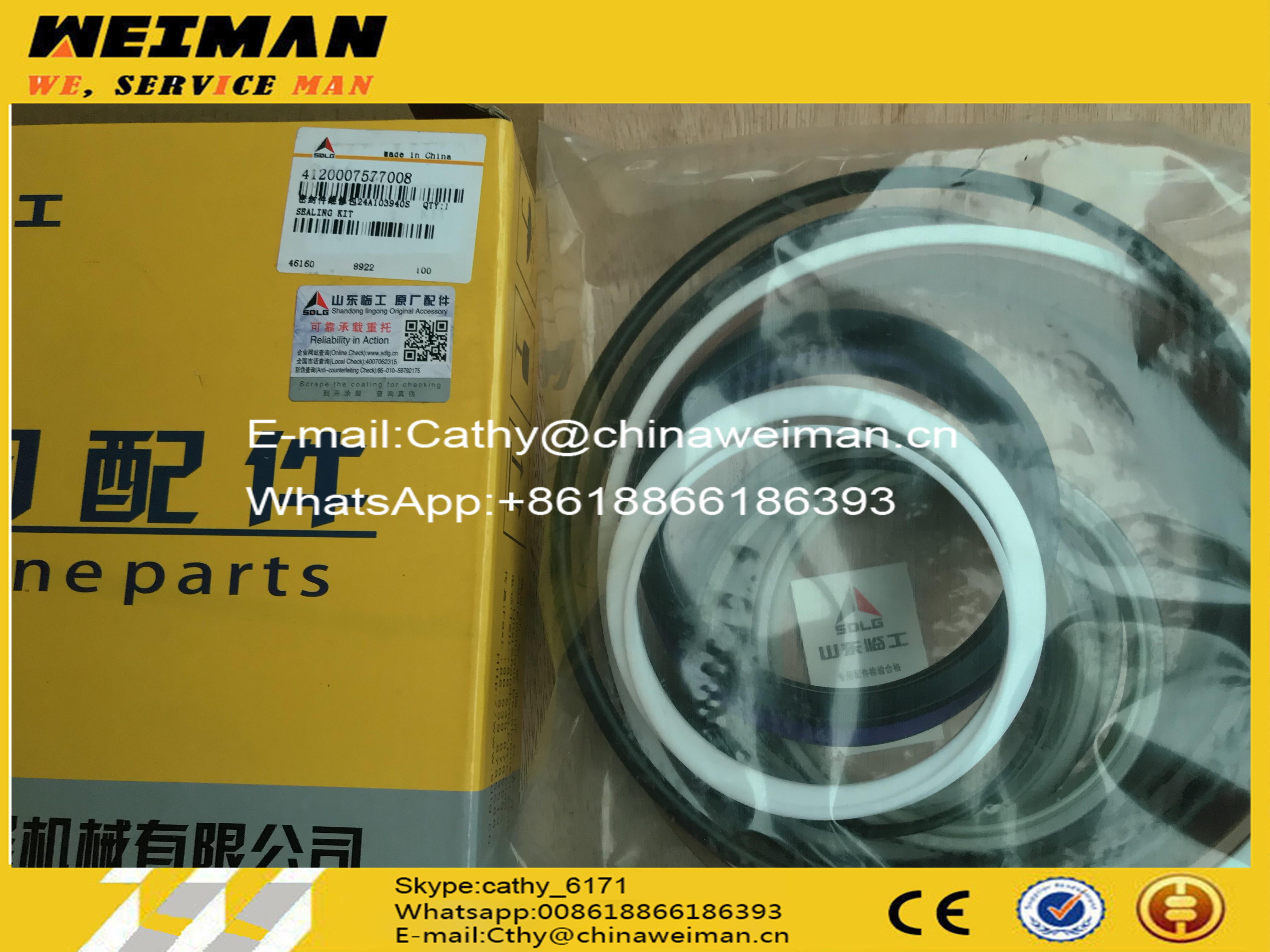 SDLG LG936L LG958L Wheel Loader Spare Parts 4120007577008 REPAIR KIT