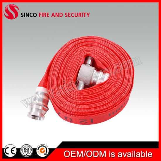 Red Fire Hose with John. Morris BS Fire Hose Coupling