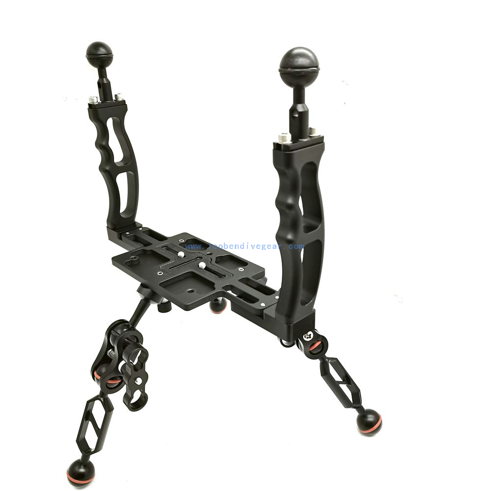 Multi Function Underwater Camera Housing Tripod Plate Tray with Double Handles