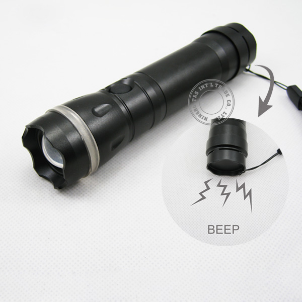  LED Flashlight with Alarm Self Protector 