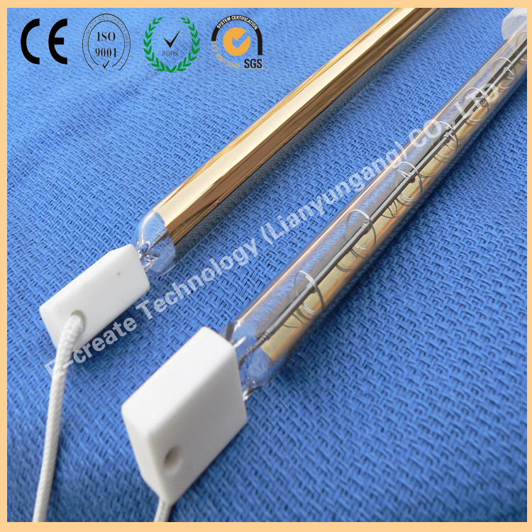 Double-hole gold-plated heating tube, double-hole gold-plated infrared radiation heating tube, double-hole medium-wave heating tube
